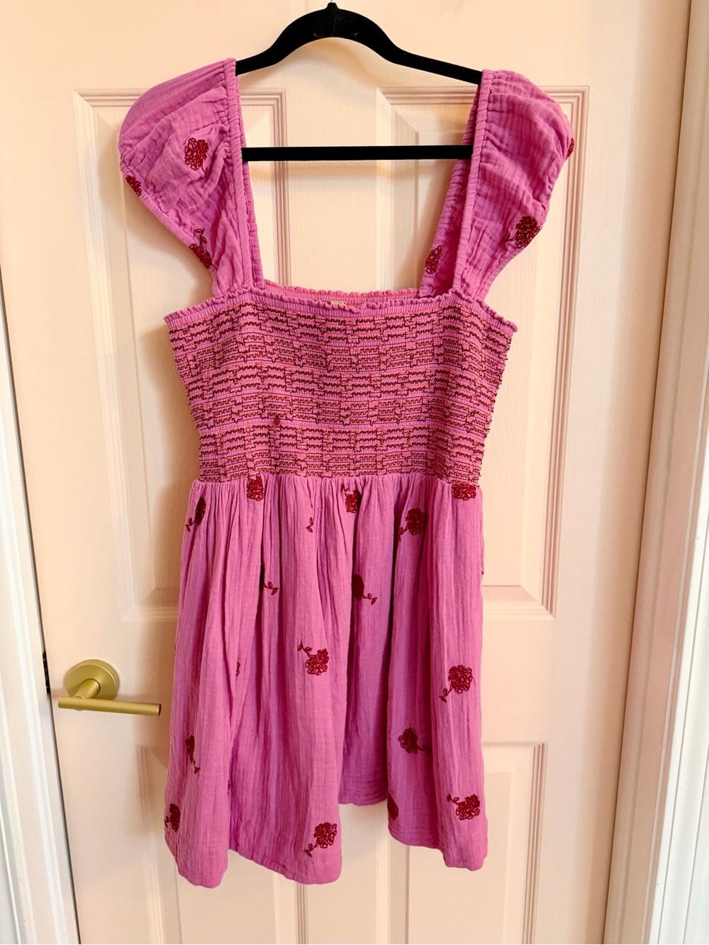Floral pink free people dress